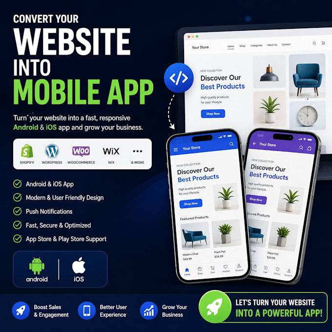 turn your website into a professional mobile app