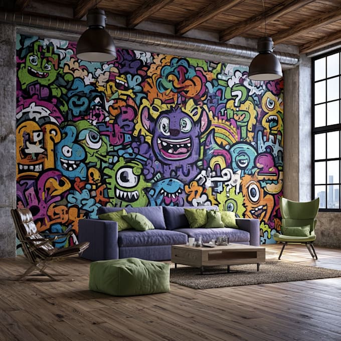 design graffiti designs, murals and wall arts