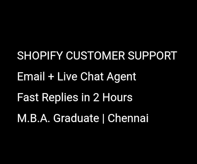be your email and live chat customer support agent for shopify stores