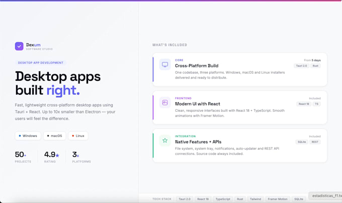 build a crossplatform desktop app with tauri react and typescript