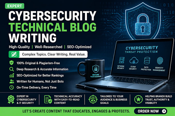write expert cybersecurity and IT security technical blog articles