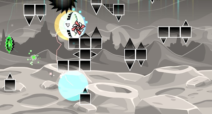 make a geometry dash layout