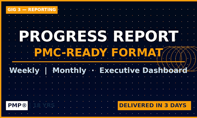 write a weekly progress report and s curve update for pmc review