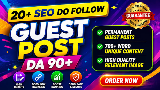 publish 20 guest posts on authority sites