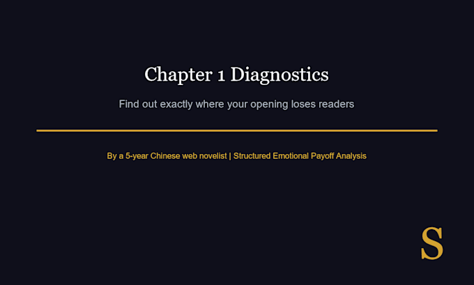 analyze your web novel first chapter using chinese payoff system