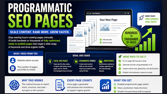 create 1000 programmatic seo pages for your website