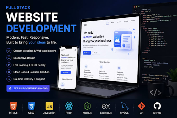 modern full stack website