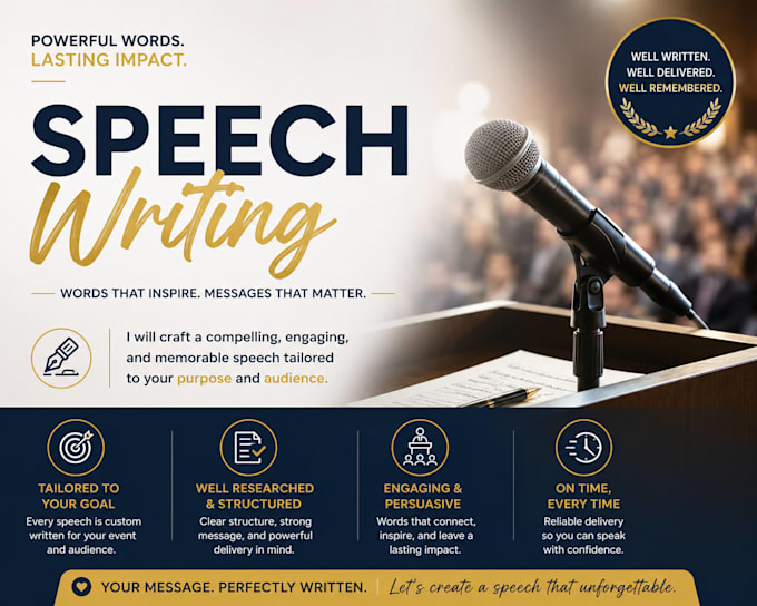 write a personalised speech for any occasion