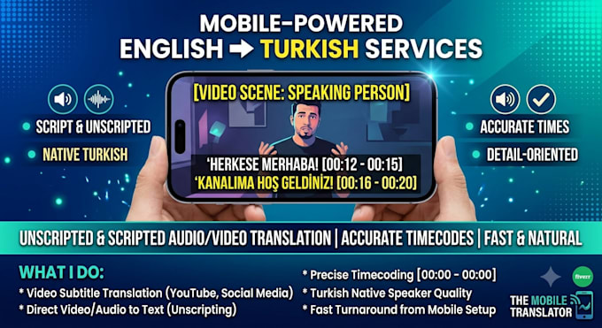 translate and localize texts or trancript audios