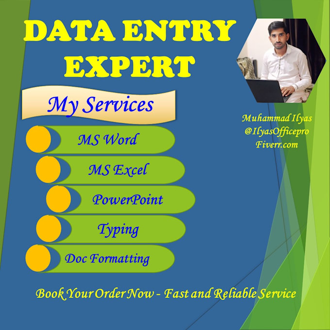 data entry and ms office tasks in word excel and powerpoint