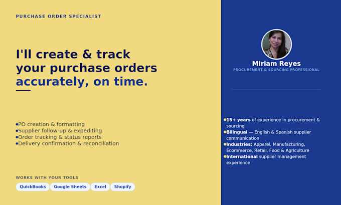 create and track purchase orders for your business
