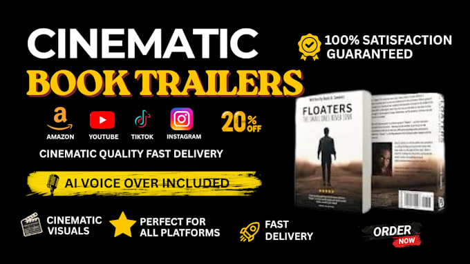 create an engaging cinematic book trailer and promo video