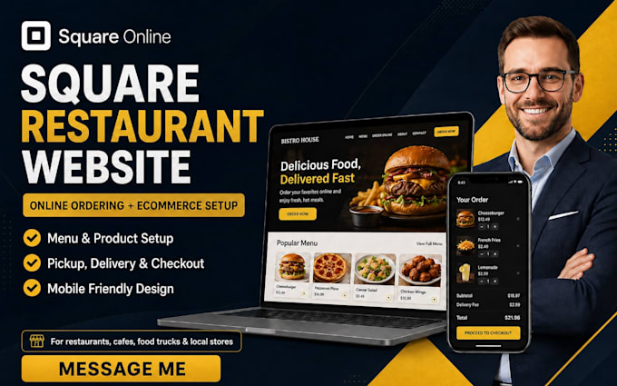 design redesign square restaurant online ordering website