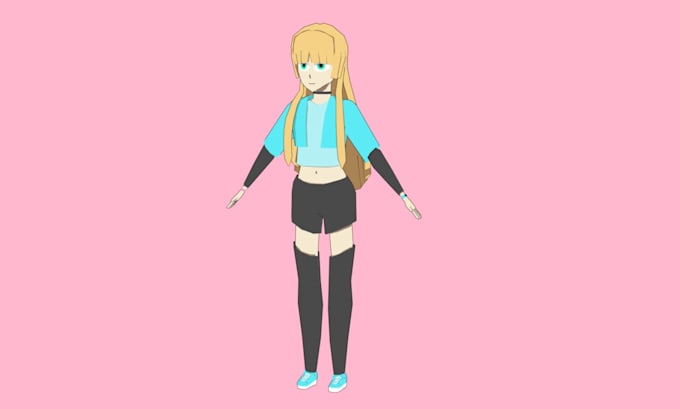 create low poly game ready 3d character models
