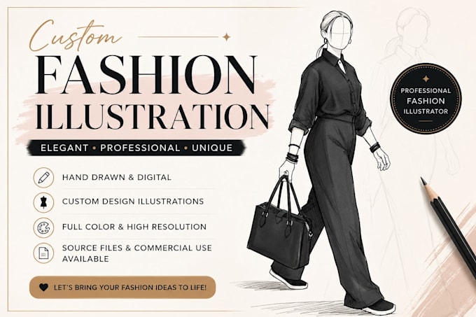 create custom fashion illustrations for designers