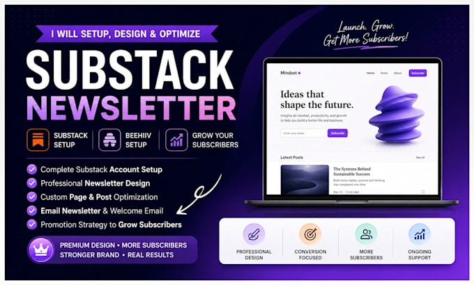 substack promotion, substack setup your substack account, substack newsletter