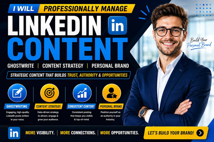 professionally manage ghostwrite linkedin post content strategy personal brand