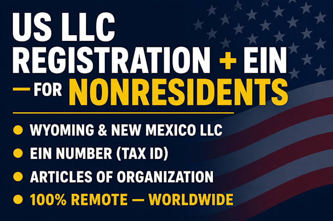 do US llc registration formation business registration with ein for nonresident