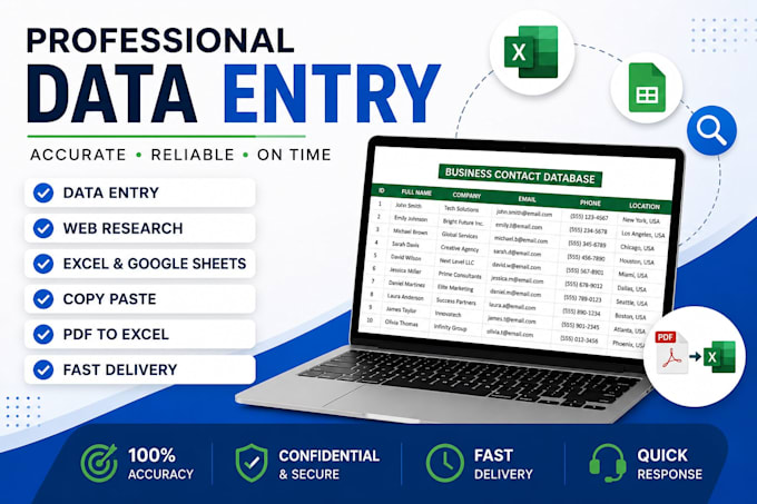 create, format and organize excel spreadsheets