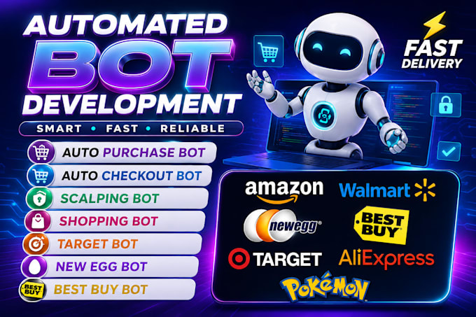 do auto purchase bot, auto checkout bot, auto buying bot, pokemon bot lazada bot
