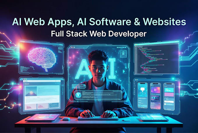 do ai web app, ai software, ai website development as full stack web developer