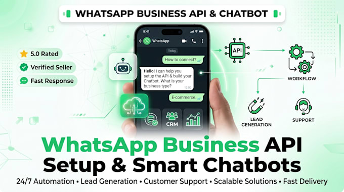 do whatsapp business API setup, whatsapp chatbots