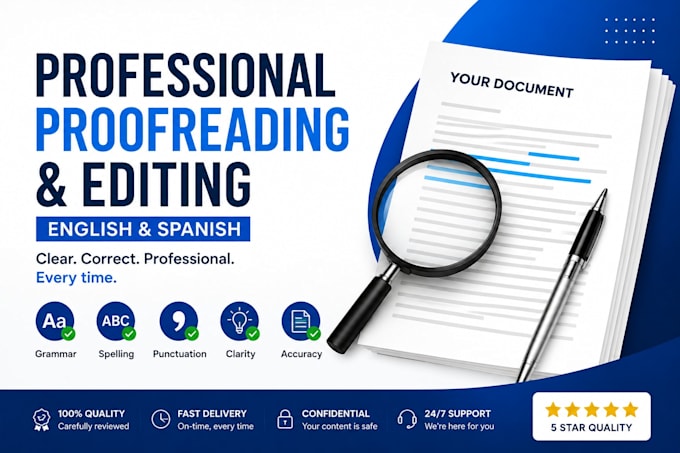 professional proofreading and editing in english and spanish