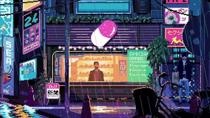 create retro 8bit and 16bit pixel art game assets