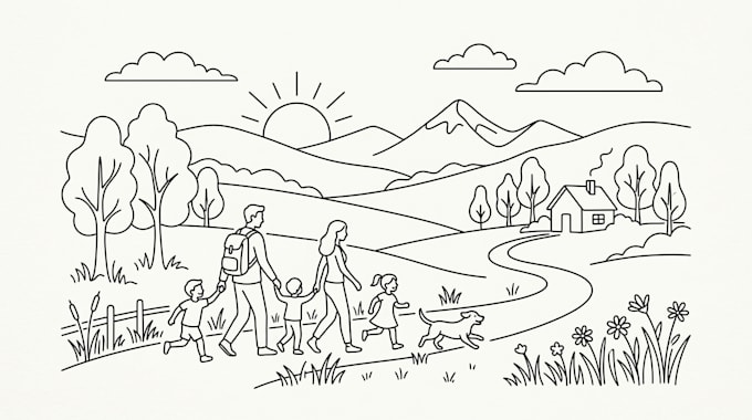 make vector line art or simple illustration