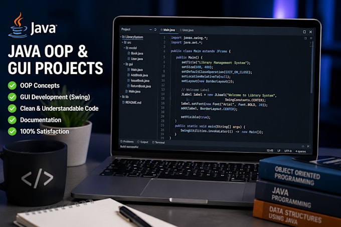 create java oop gui projects, assignments and documentation