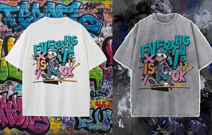 do custom t shirt graffiti scary cat logo