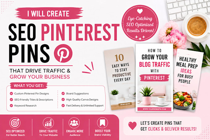 create SEO pinterest pins