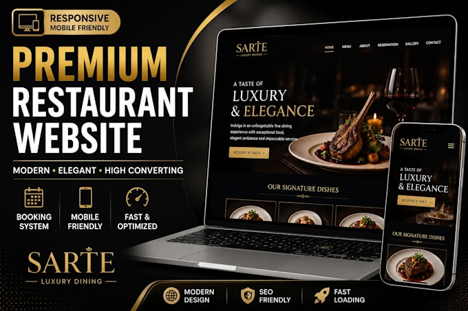 design a luxury restaurant website with online table reservation