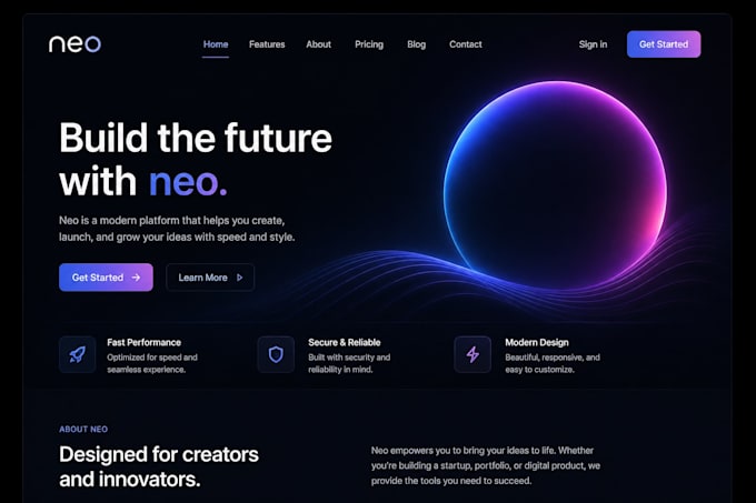 create an amazing website for you