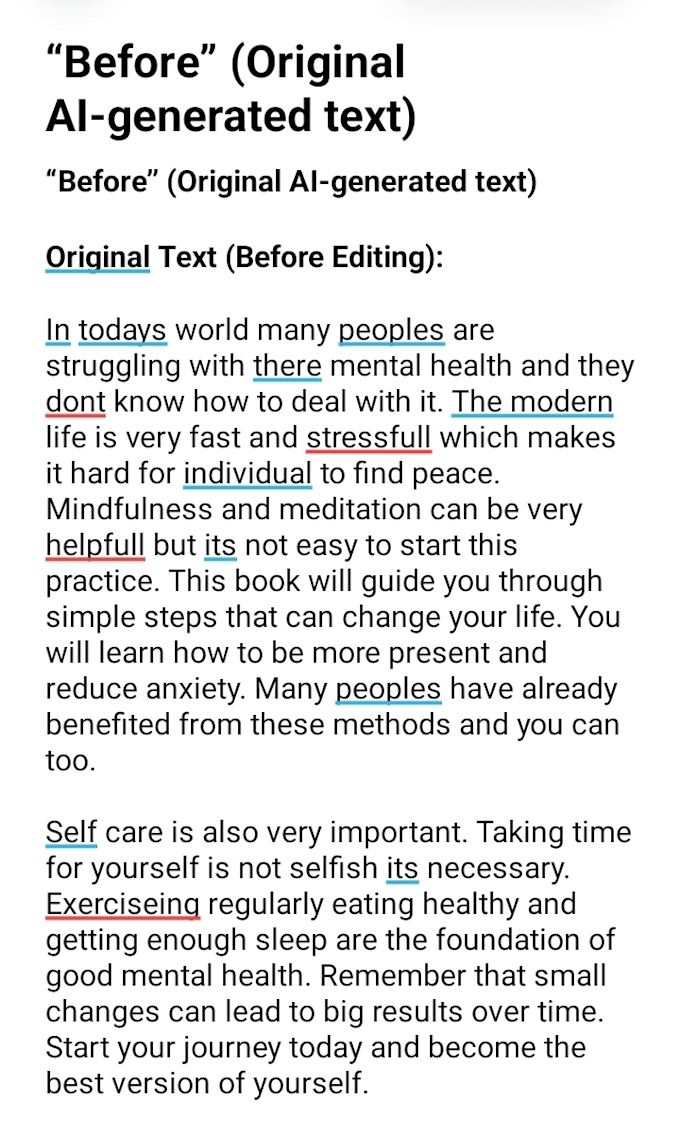 edit and proofread ai content, articles, and blog posts