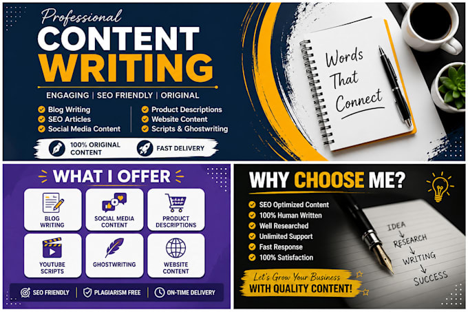write social media content, blogs and scripts