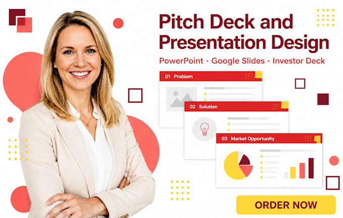 do pitch deck design powerpoint presentation google slides investor deck design