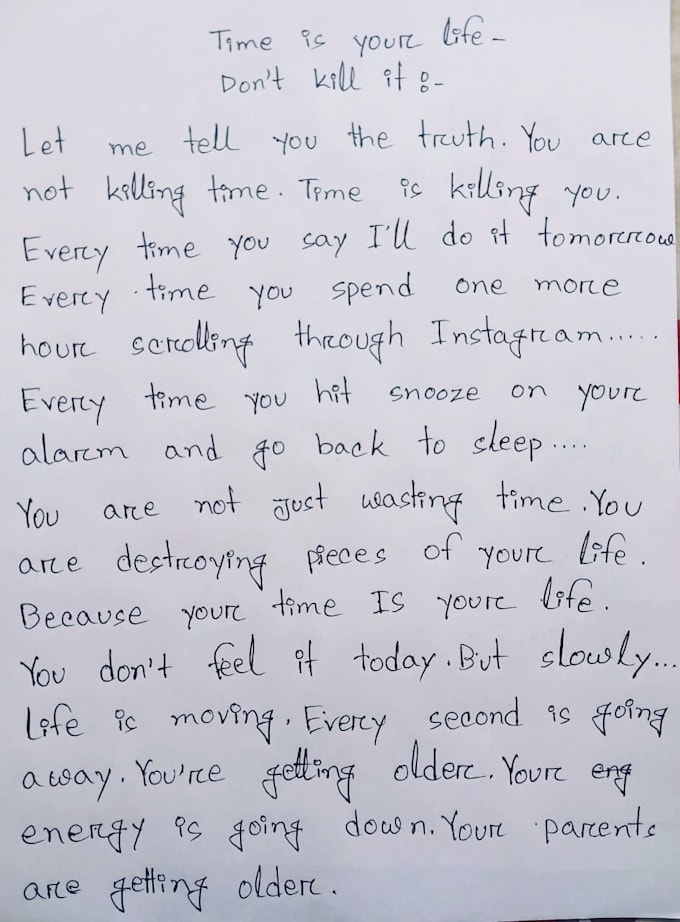 write anything with my beautiful handwriting