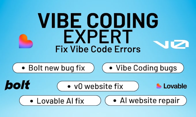 fix bug, debug and secure your lovable, bolt new, or v0 ai generated website fix