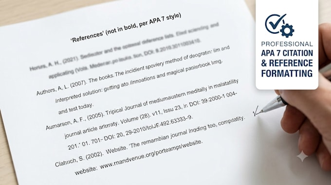 professionally format and fix your apa 7 citations and references