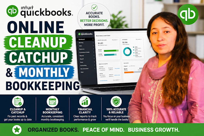 do quickbooks online cleanup catchup and monthly bookkeeping