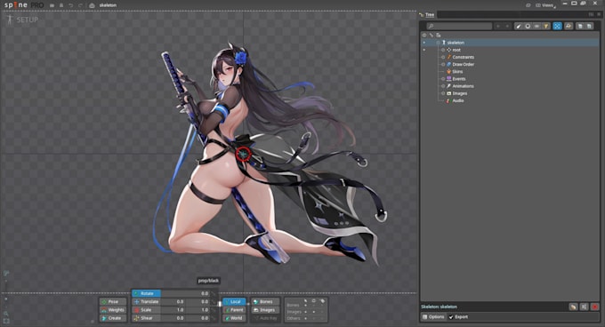 create custom animation spine 2d professional