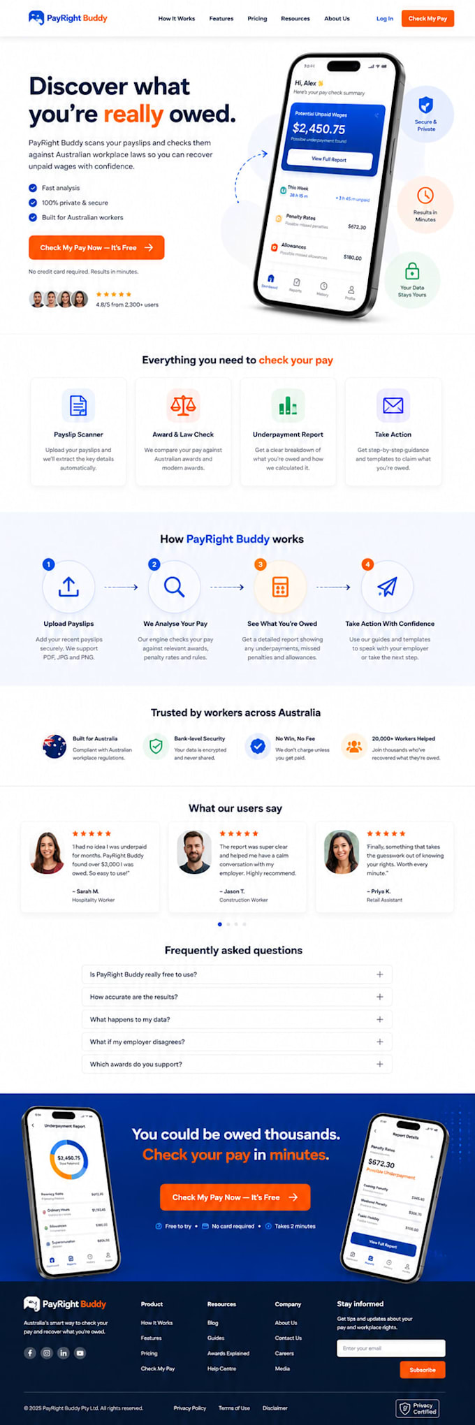 build a godaddy or wordpress landing page