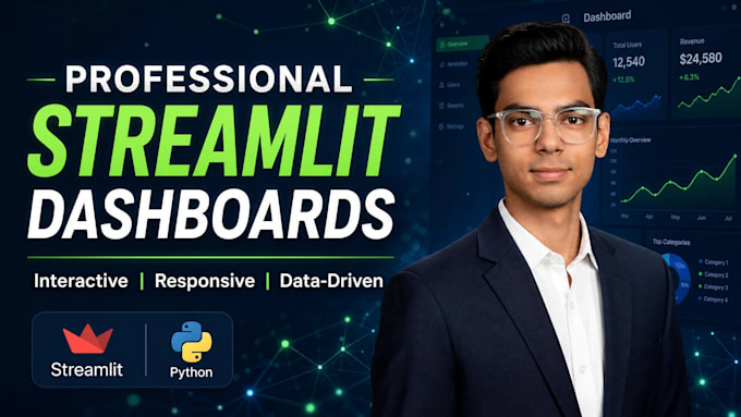 build interactive professional streamlit dashboard for your data