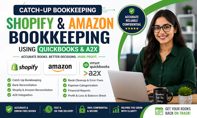 do catchup bookkeeping for your shopify or amazon store using quickbooks and a2x