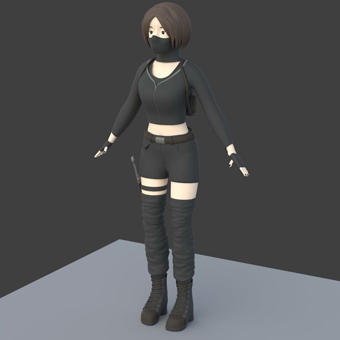 create game ready high poly 3d character