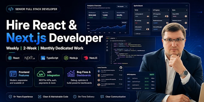 be fullstack reactjs nextjs mernstack web app developer