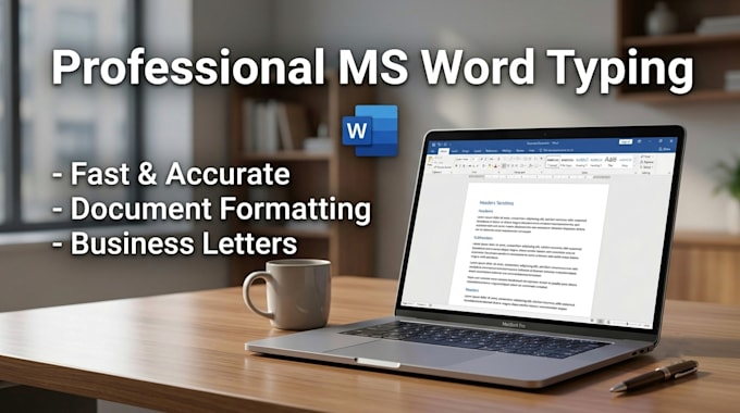 do professional ms word typing and document formatting