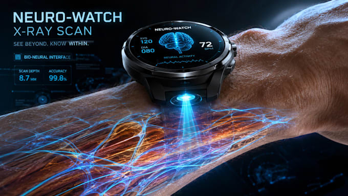 create 3d technical animation for wearable tech