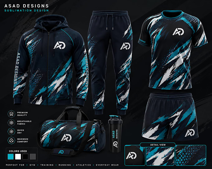 create premium custom sublimation sports jersey designs
